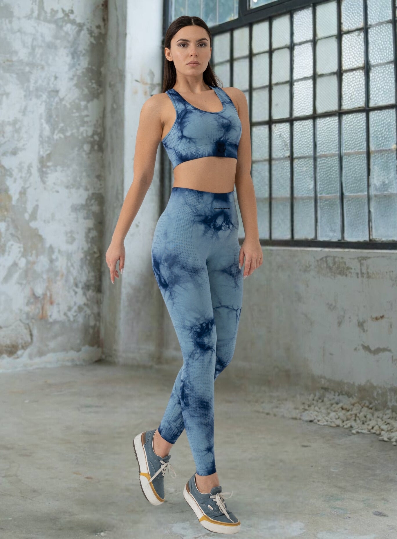 SALUS Legging AEROFLEX AW1 Push Up Tie Dye sans couture Bleu