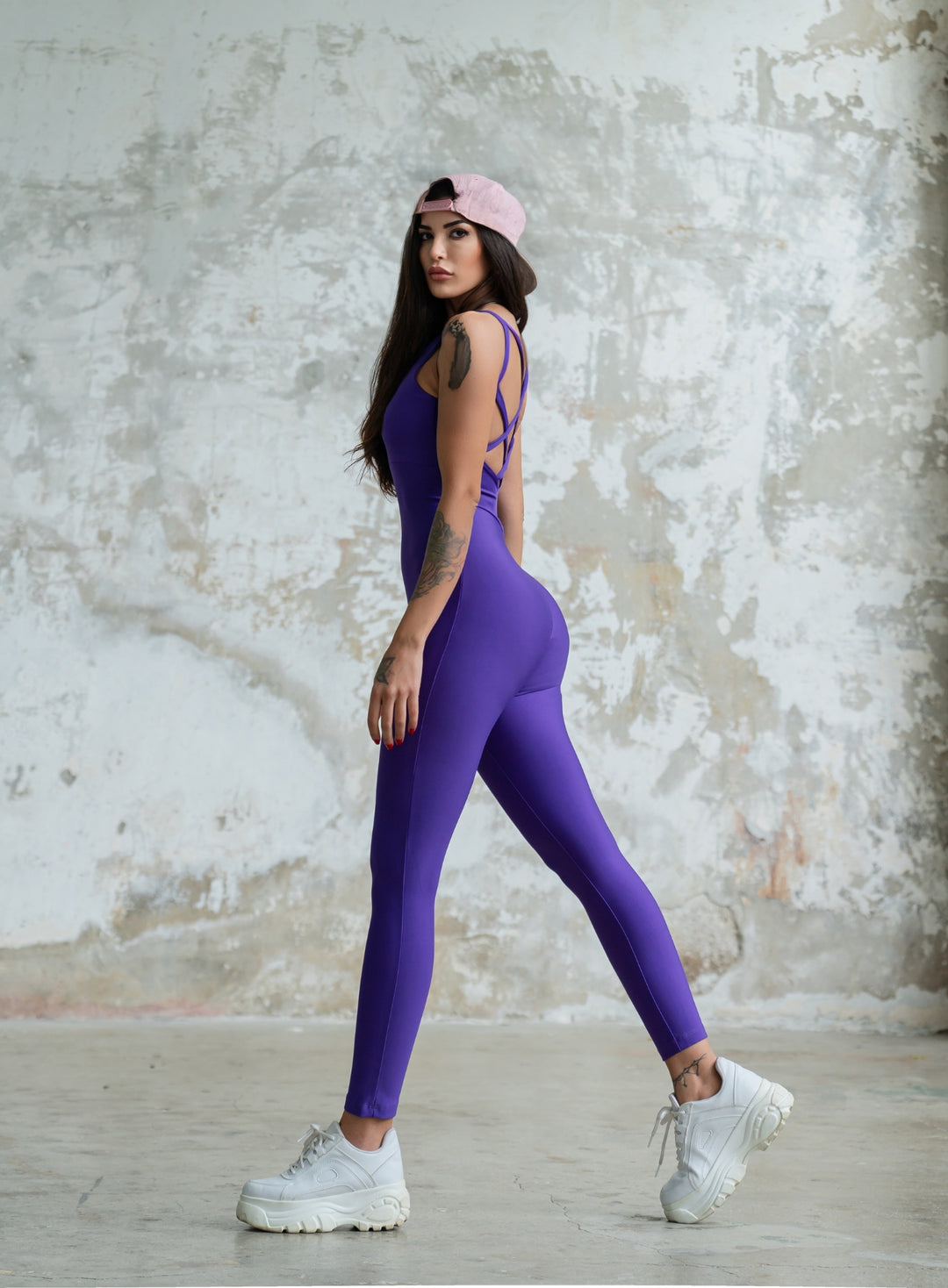 FLORA - Criss Crossed Jumpsuit - Purple – NORDIC MOVEMENT GROUP